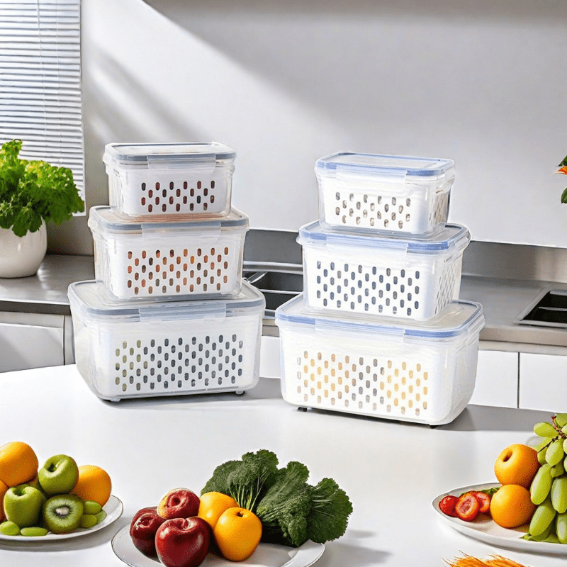 Conjunto de 4 Recipientes de Armazenamento de Alimentos Premium