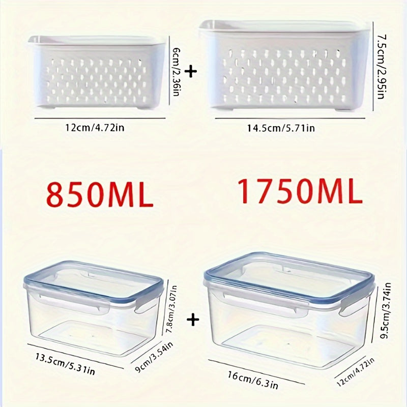 Conjunto de 4 Recipientes de Armazenamento de Alimentos Premium