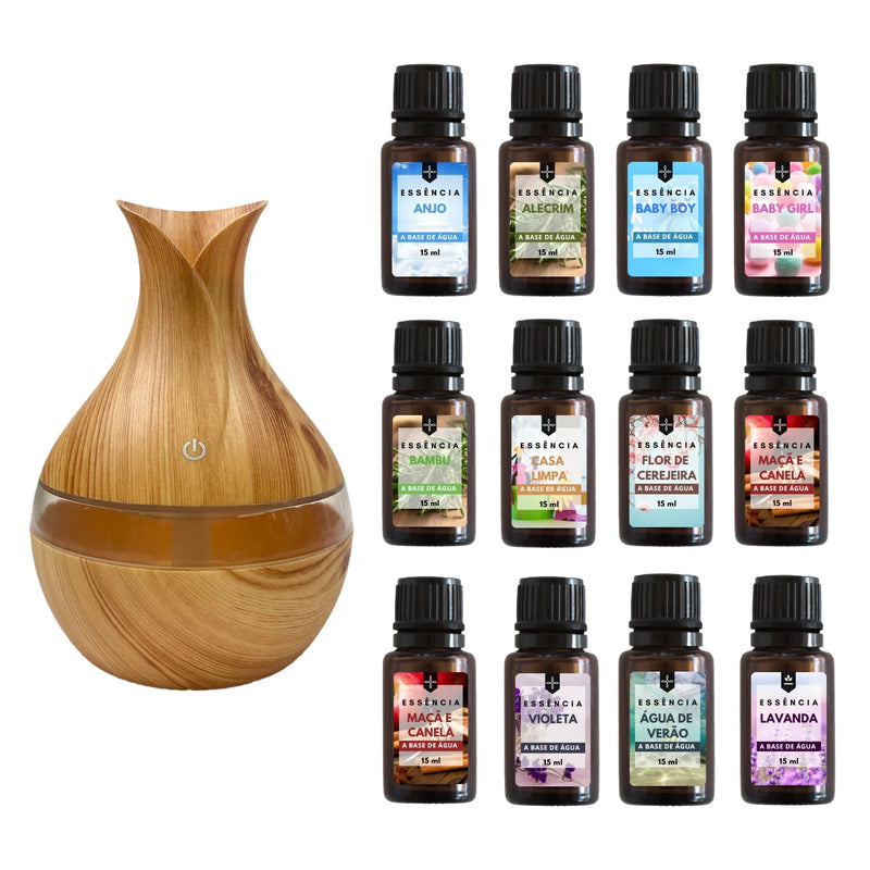Kit de Essências Concentradas de 15ml para Umidificador de Ambiente à Base de Água