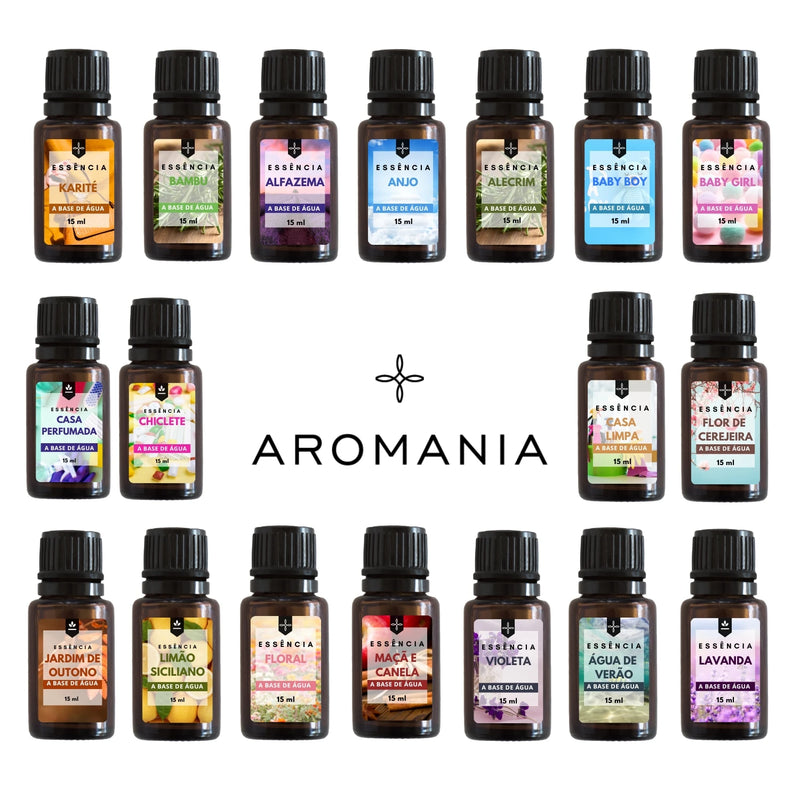 Kit de Essências Concentradas de 15ml para Umidificador de Ambiente à Base de Água