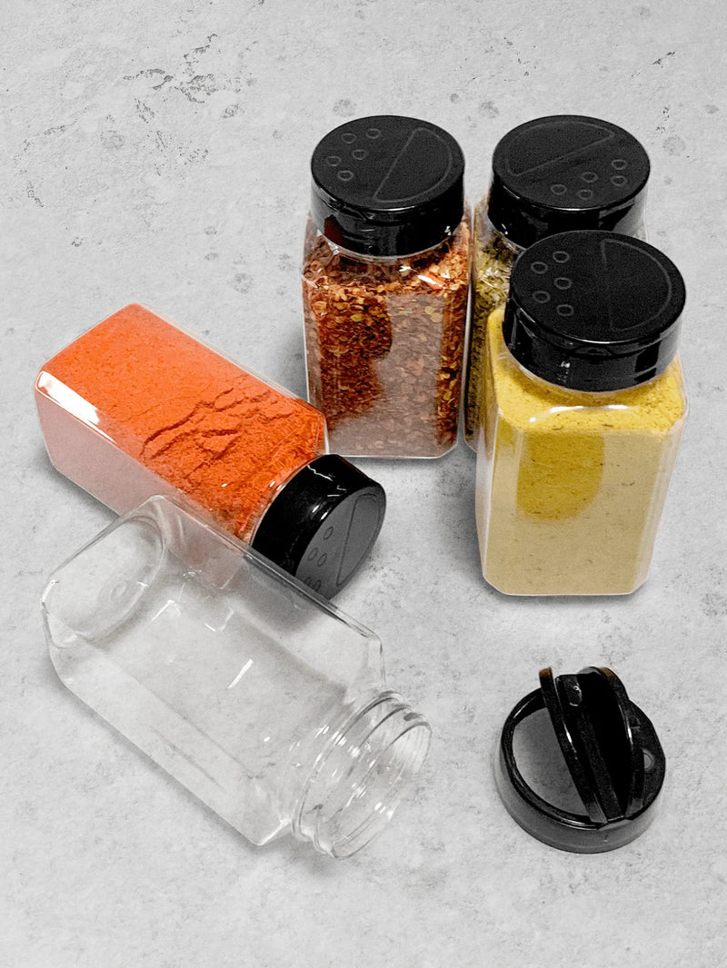 Kit com 10 Potes de Temperos com Tampa Dupla de Dosagem 220ml