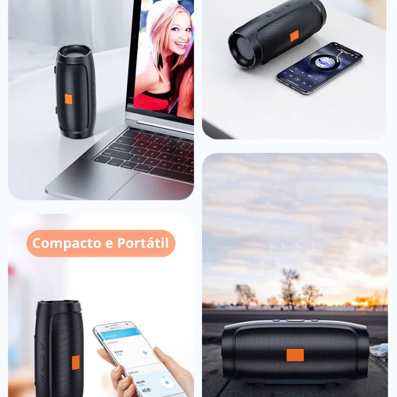 Caixa de Som Charge Mini 3 + Portátil Com Bluetooth Radio Hi-Fi Sem Fio Bateria de Longa Duração Caixa de Musica