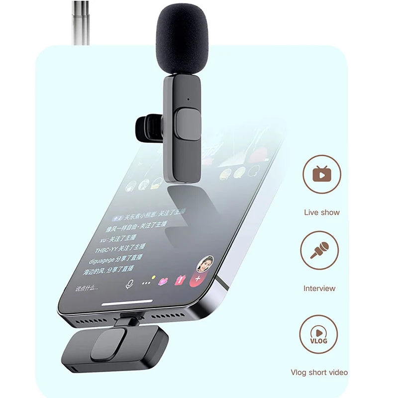 Wireless Lavalier Microphone Portable - Escolha o modelo para o seu celular