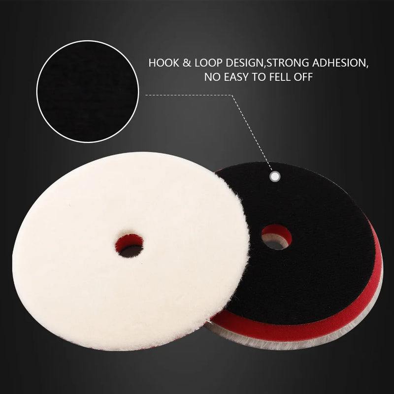 SPTA 3"(80mm)/5"(125mm)/6"(150mm) Boina de Lã Japonesa para Polimento Boina de Lã para Polimento Para Remoção de Riscos Automotivos