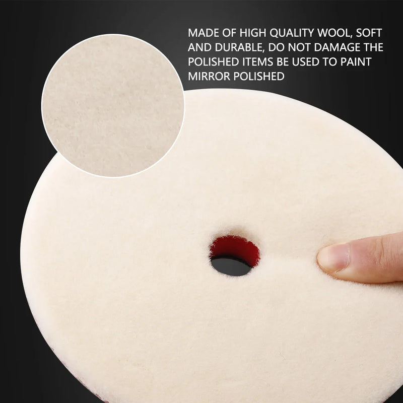 SPTA 3"(80mm)/5"(125mm)/6"(150mm) Boina de Lã Japonesa para Polimento Boina de Lã para Polimento Para Remoção de Riscos Automotivos