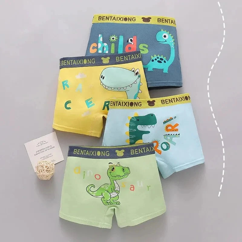 Conjunto de 4 Cuecas Infantis para Meninos