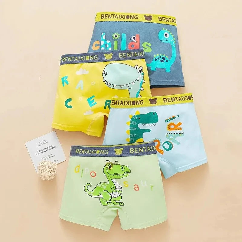 Conjunto de 4 Cuecas Infantis para Meninos