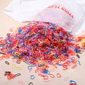 500/1000/2000pcs Elásticos de Cabelo Coloridos Descartáveis para Meninas