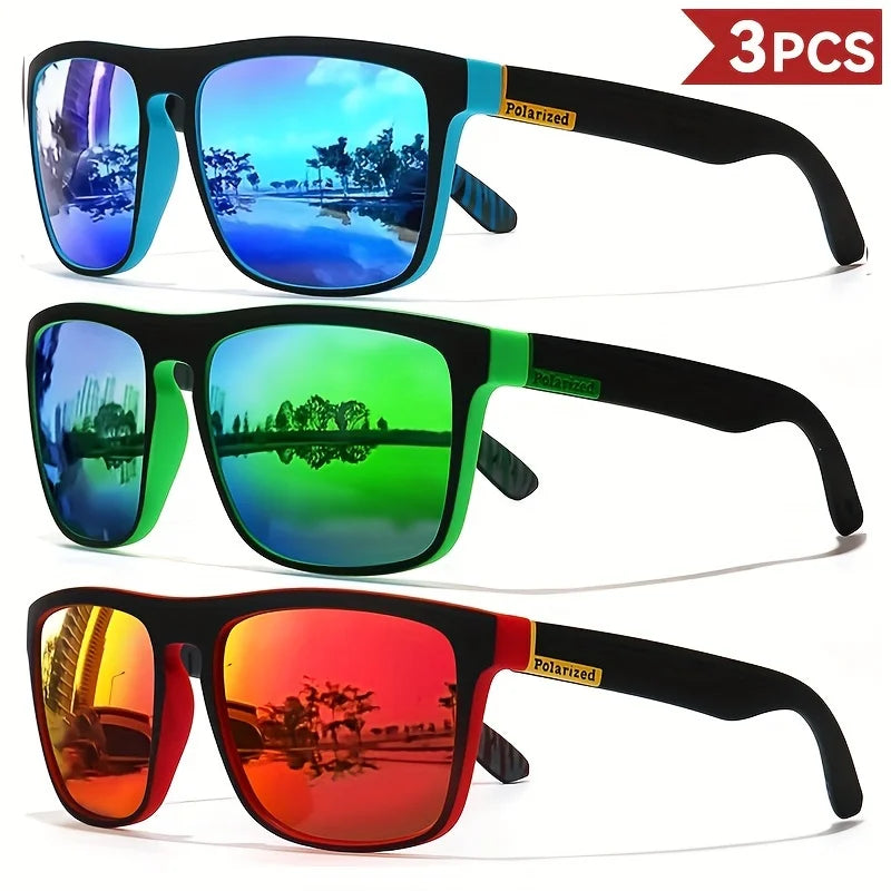 Óculos de Sol Polarizados Quadrados Vintage para Homens e Mulheres