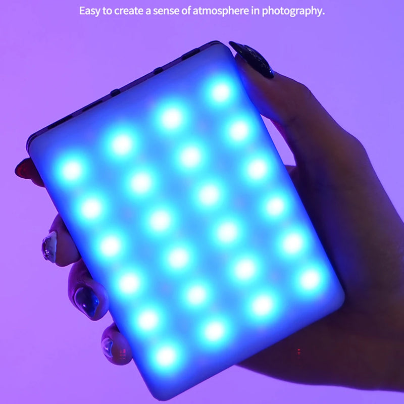 Mini Fill Light RGB LED - Iluminação Compacta para Fotografia e Vídeo