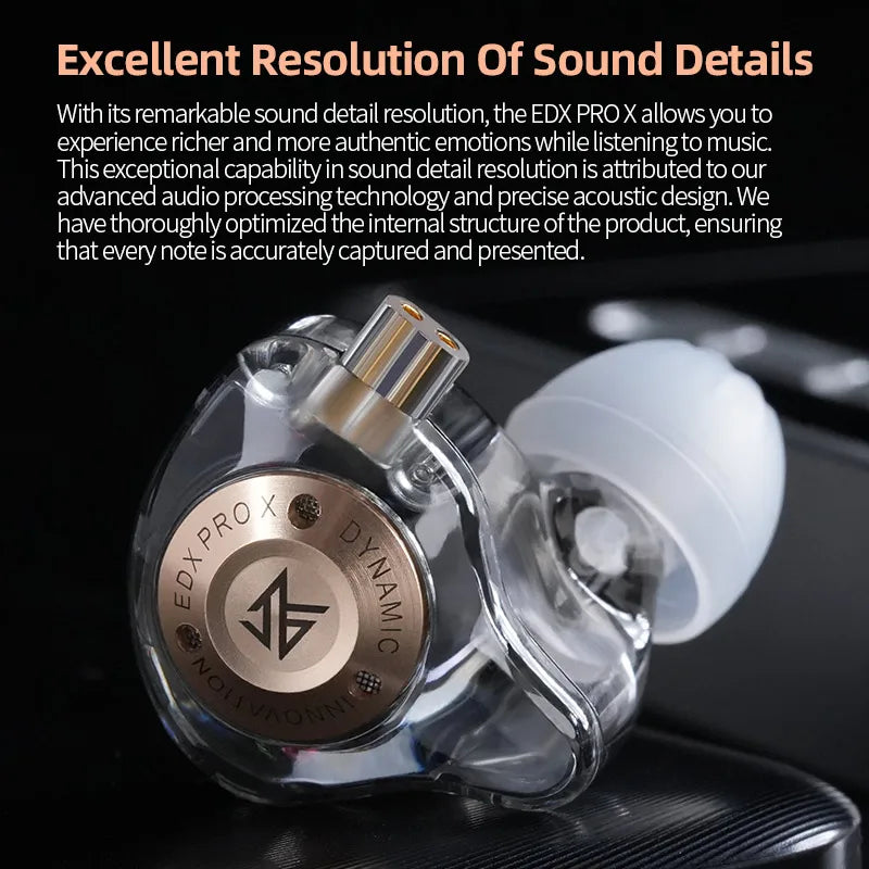 KZ EDX PRO X IEM Earphones Dynamic Drive