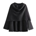 Casacos de Inverno de Pelúcia para Mulheres Cachecol Assimétrico Jaqueta de Meia-Estação para Mulheres Parkas Casaco Acolchoado de Manga Comprida Jaqueta Feminina