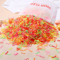 500/1000/2000pcs Elásticos de Cabelo Coloridos Descartáveis para Meninas