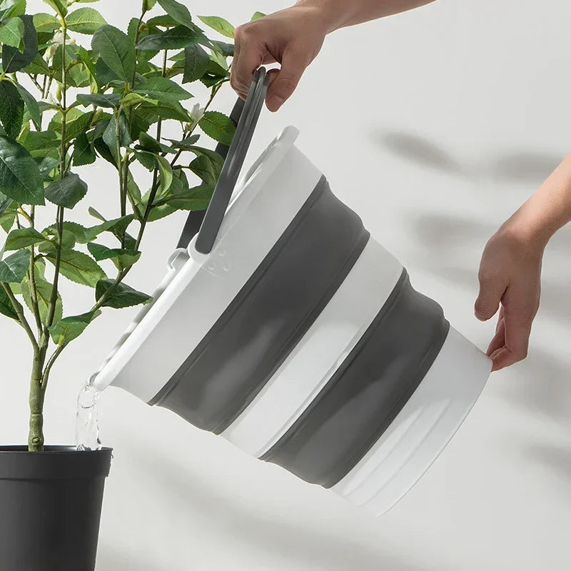 Balde de Água Dobrável 5/10/15L Balde de Limpeza Doméstica de Plástico Dobrável Suprimentos Portáteis para Acampamento ao Ar Livre Jardinagem Pesca