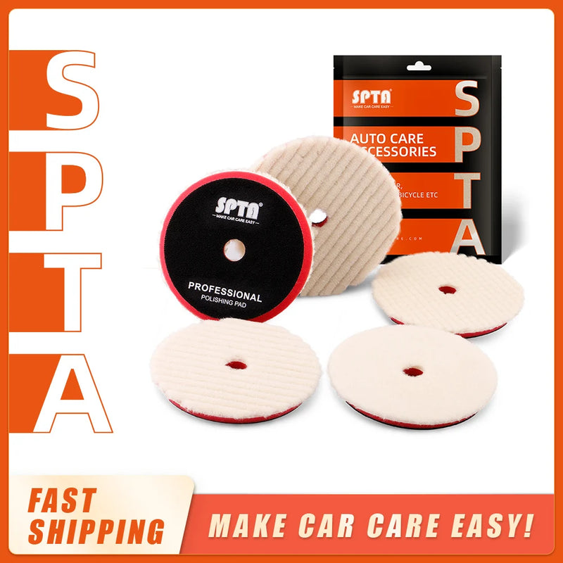 SPTA 3"(80mm)/5"(125mm)/6"(150mm) Boina de Lã Japonesa para Polimento Boina de Lã para Polimento Para Remoção de Riscos Automotivos