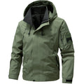 Jaqueta Impermeável Masculina Casaco Softshell Ao Ar Livre Com Zíper E Capuz Quebra-Vento Para Caminhadas Camping Casacos Leves De Primavera E Outono