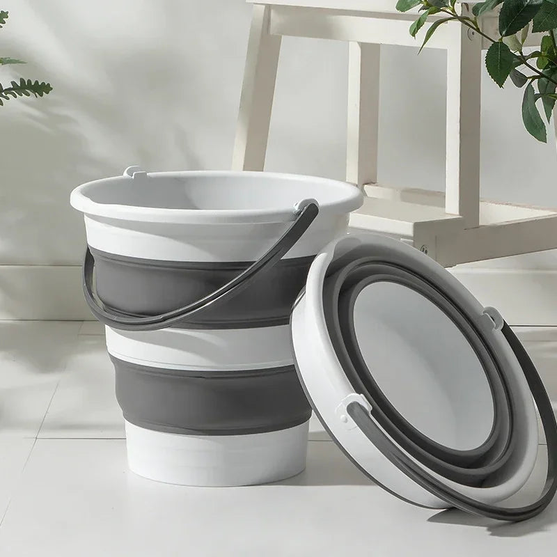 Balde de Água Dobrável 5/10/15L Balde de Limpeza Doméstica de Plástico Dobrável Suprimentos Portáteis para Acampamento ao Ar Livre Jardinagem Pesca