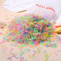 500/1000/2000pcs Elásticos de Cabelo Coloridos Descartáveis para Meninas