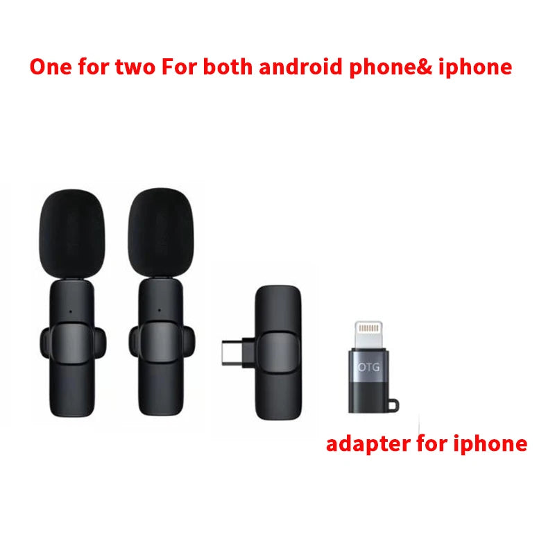 Wireless Lavalier Microphone Portable - Escolha o modelo para o seu celular