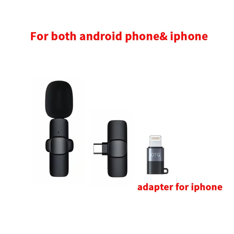 Wireless Lavalier Microphone Portable - Escolha o modelo para o seu celular